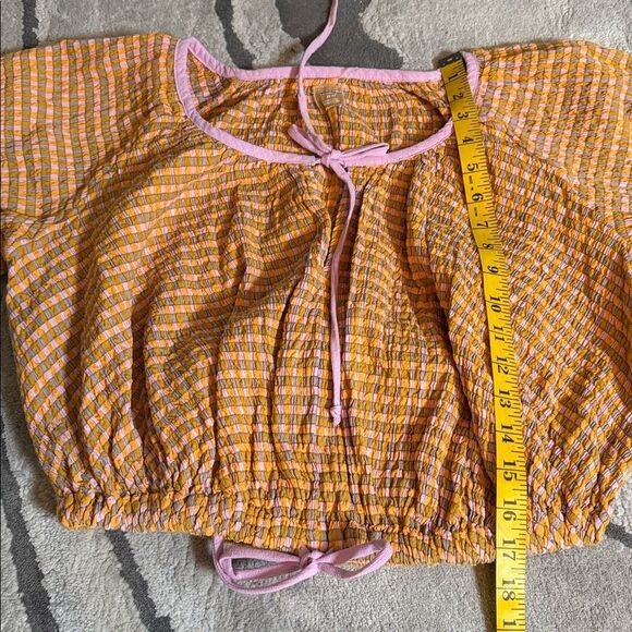 NWOT Free-Est by Free People Clara Plaid Top - Picture 6 of 10